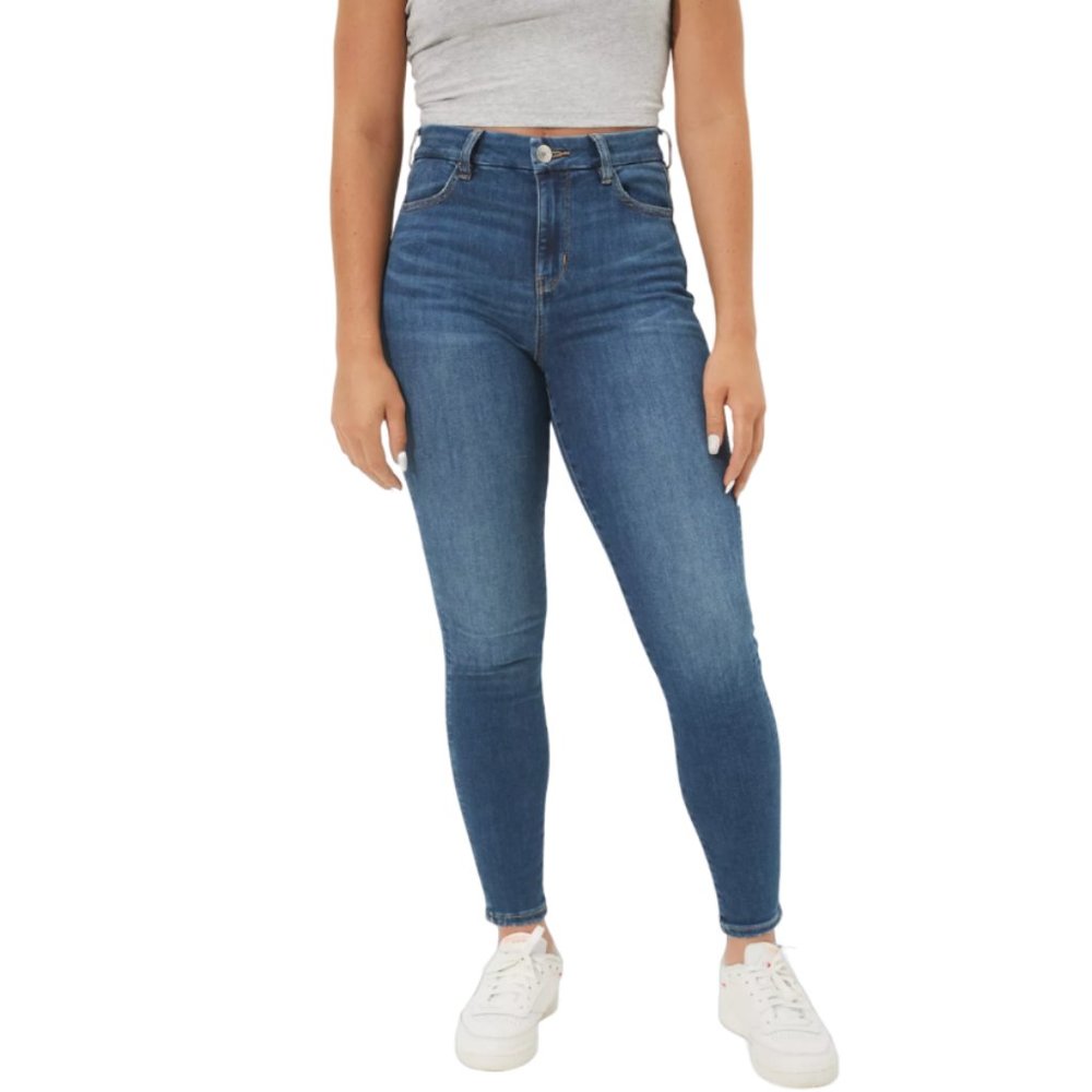 American Eagle Medium Wash Curvy Hi-Rise Jegging Extra Short
